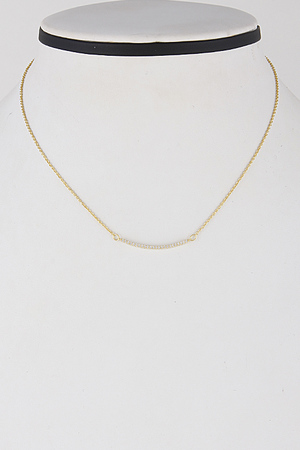 Plain Yet Simple Layered Choker Necklace With Bar 6ICE5